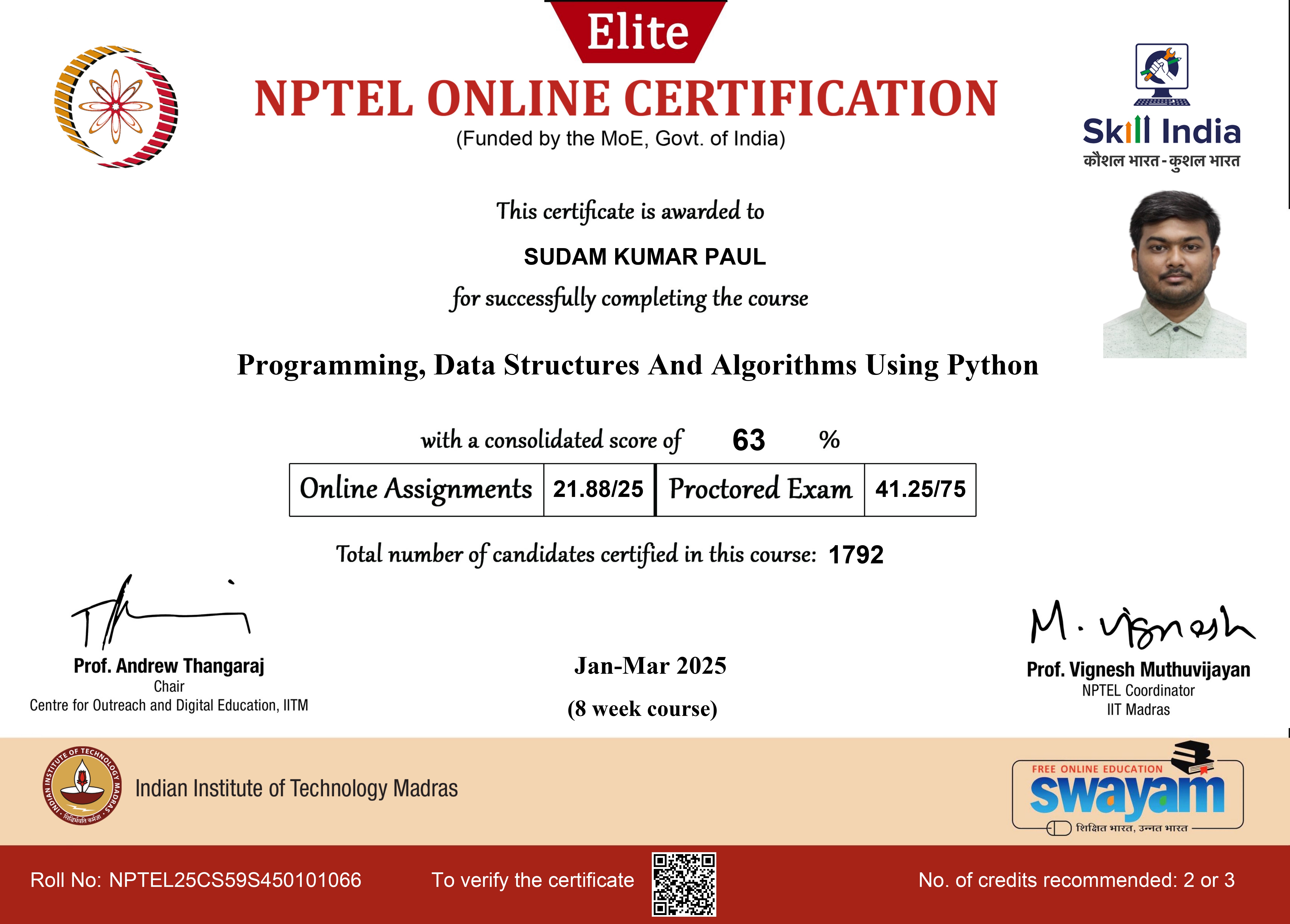 DSA Certificate